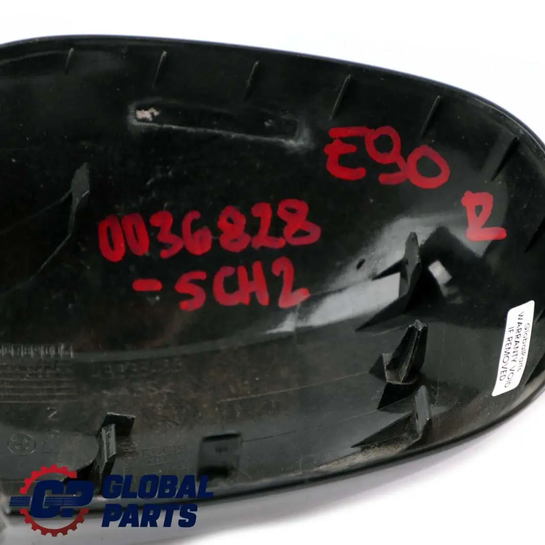 Right Cover Cap O/S Casing Wing Mirror Schwarz Black to BMW 3 Series 2 E90 E91 LCI with Part number 0036828 BMW 3 Series 2 E90 E91 LCI Right Cover Cap O/S Casing Wing Mirror Schwarz Black - SKU P0036828-SCH2 - Part number 0036828