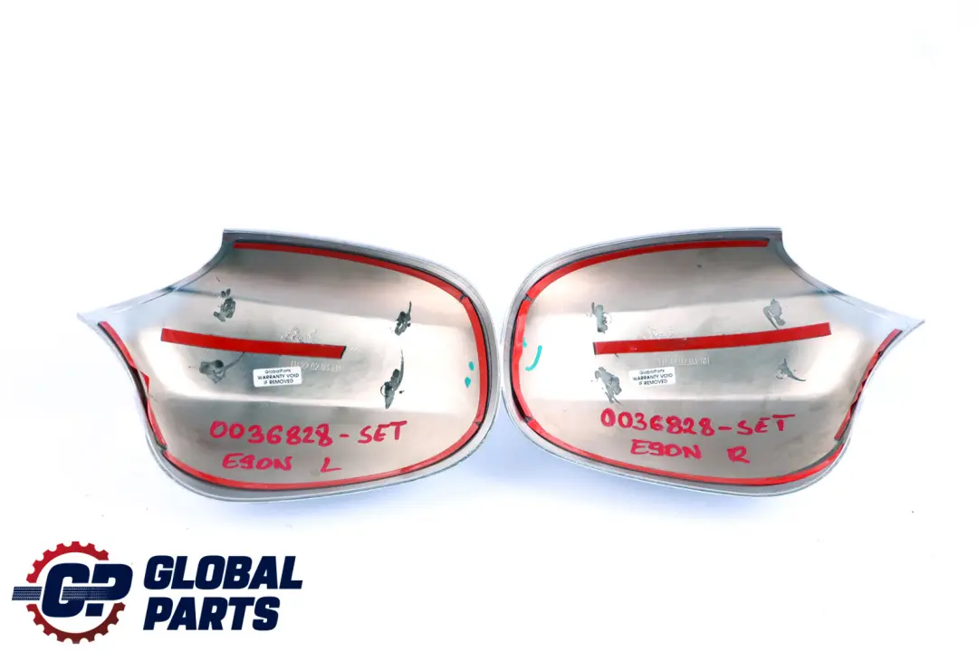Left Right Cover Set N/O/S Casing Wing Mirror Chrome to BMW 3 Series E90 E91 LCI with Part number 0036828 BMW 3 Series E90 E91 LCI Left Right Cover Set N/O/S Casing Wing Mirror Chrome - SKU P0036828-SET - Part number 0036828