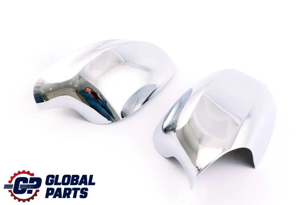 BMW 3 Series E90 E91 LCI Left Right Cover Set N/O/S Casing Wing Mirror Chrome - SKU P0036828-SET - Part number 0036828