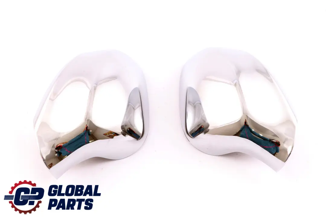 BMW 3 Series E90 E91 LCI Left Right Cover Set N/O/S Casing Wing Mirror Chrome - SKU P0036828-SET - Part number 0036828