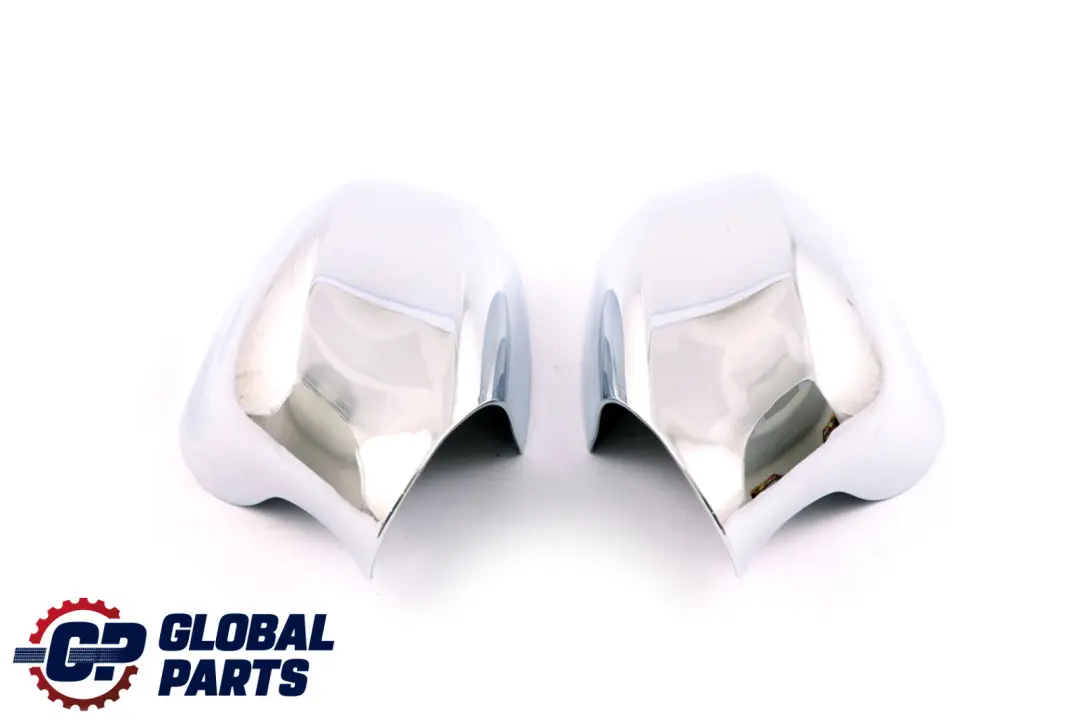 BMW 3 Series E90 E91 LCI Left Right Cover Set N/O/S Casing Wing Mirror Chrome - SKU P0036828-SET - Part number 0036828