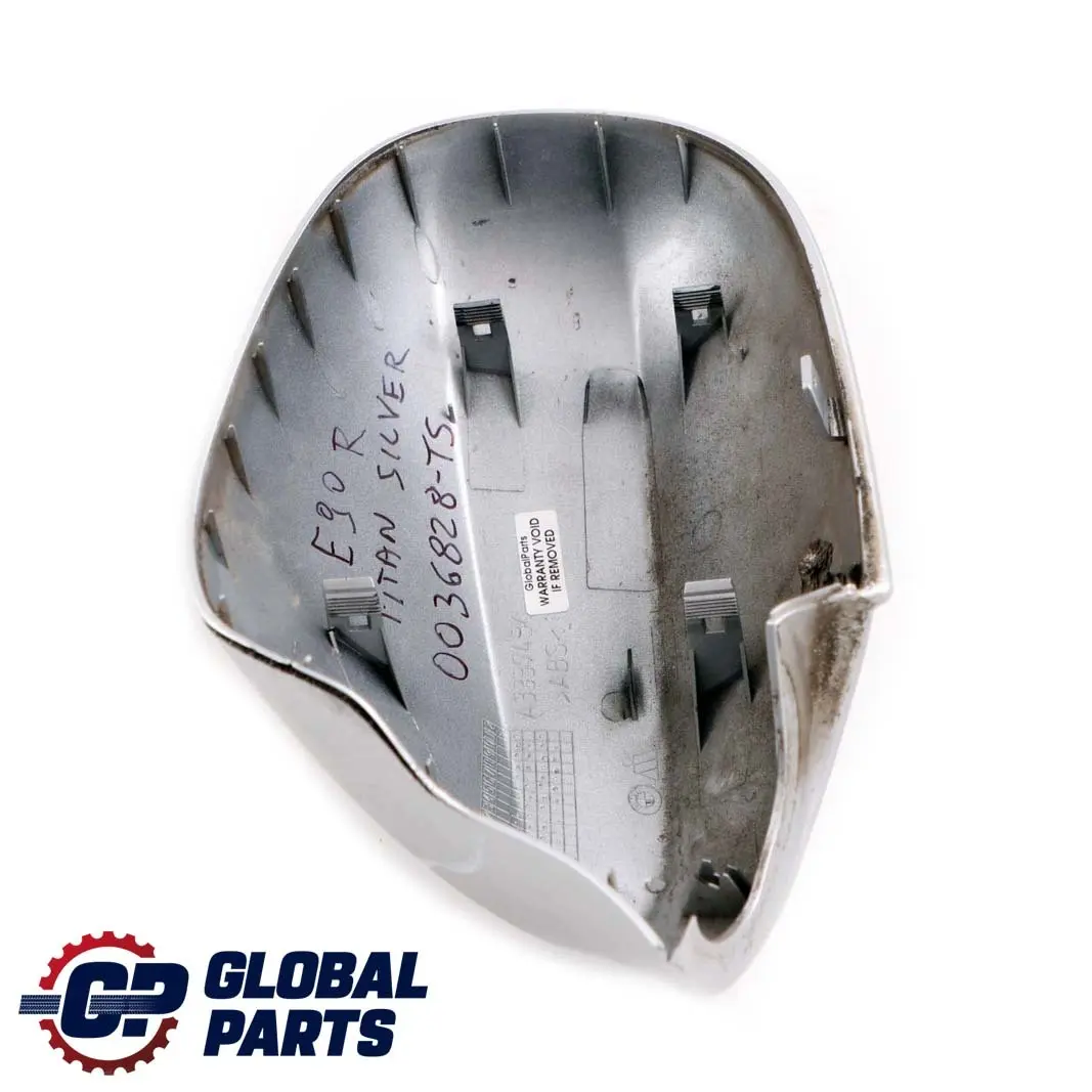 Derecho Cubierta Carcasa Espejo Wing Titansilber Plata para BMW E90 E91 LCI con número de pieza 0036828 BMW E90 E91 LCI Derecho Cubierta Carcasa Espejo Wing Titansilber Plata - SKU P0036828-TS - Número de pieza 0036828