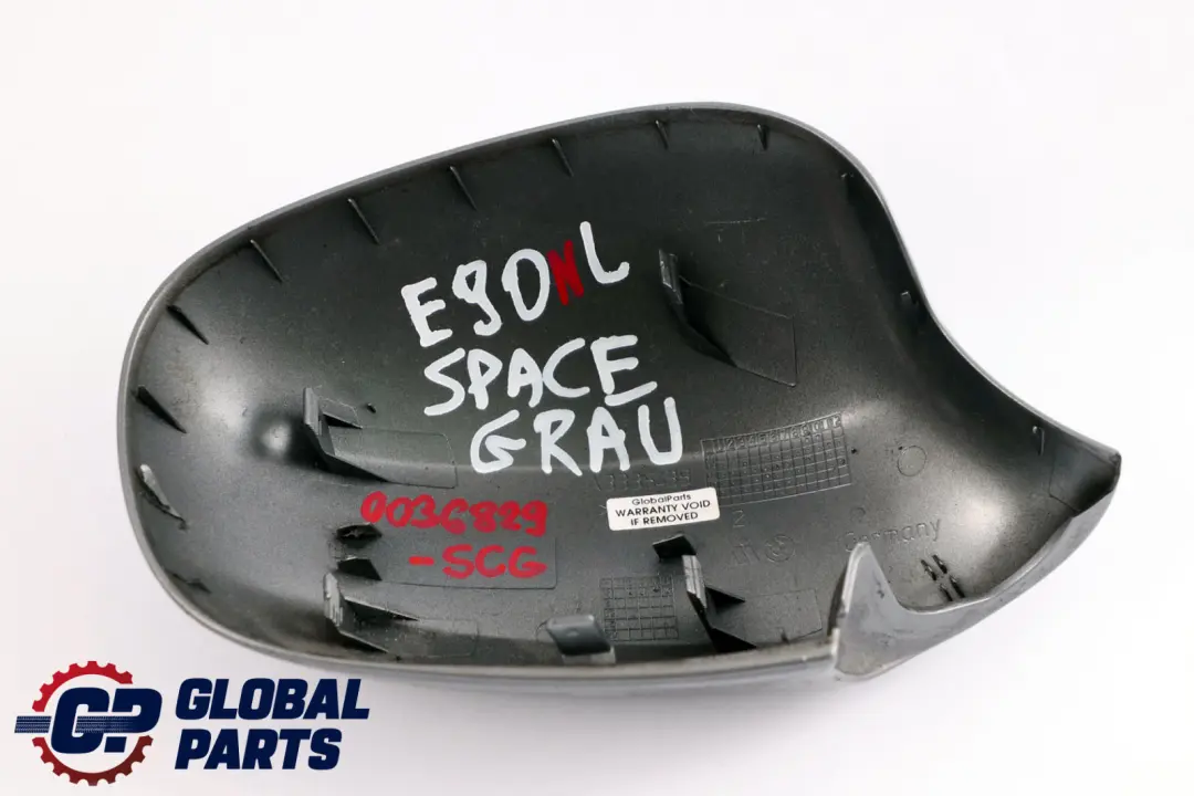 Left Cover Cap N/S Casing Wing Mirror Spacegrau Grey to BMW 3 Series E90 E91 LCI with Part number 0036829 BMW 3 Series E90 E91 LCI Left Cover Cap N/S Casing Wing Mirror Spacegrau Grey - SKU P0036829-SCG - Part number 0036829