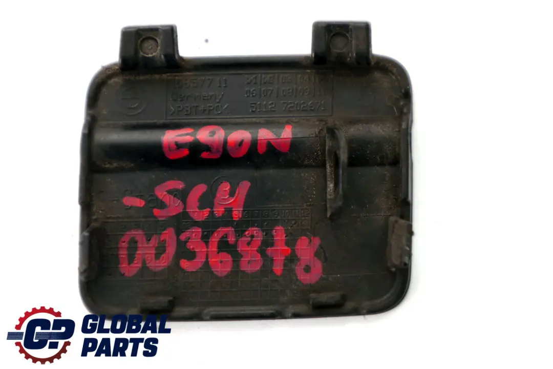 Flap Towing Eye Rear Bumper Schwarz 2 Black 668 7202671 to BMW 3 Series E90 LCI with Part number 0036878 BMW 3 Series E90 LCI Flap Towing Eye Rear Bumper Schwarz 2 Black 668 7202671 - SKU P0036878-SCH - Part number 0036878