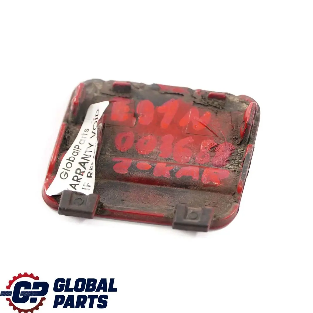 Flap Towing Eye Rear Bumper Karmesinrot Crimson Red A61 to BMW 3 E91 LCI with Part number 7202672 BMW 3 E91 LCI Flap Towing Eye Rear Bumper Karmesinrot Crimson Red A61 - SKU P0036882-KAR - Part number 7202672