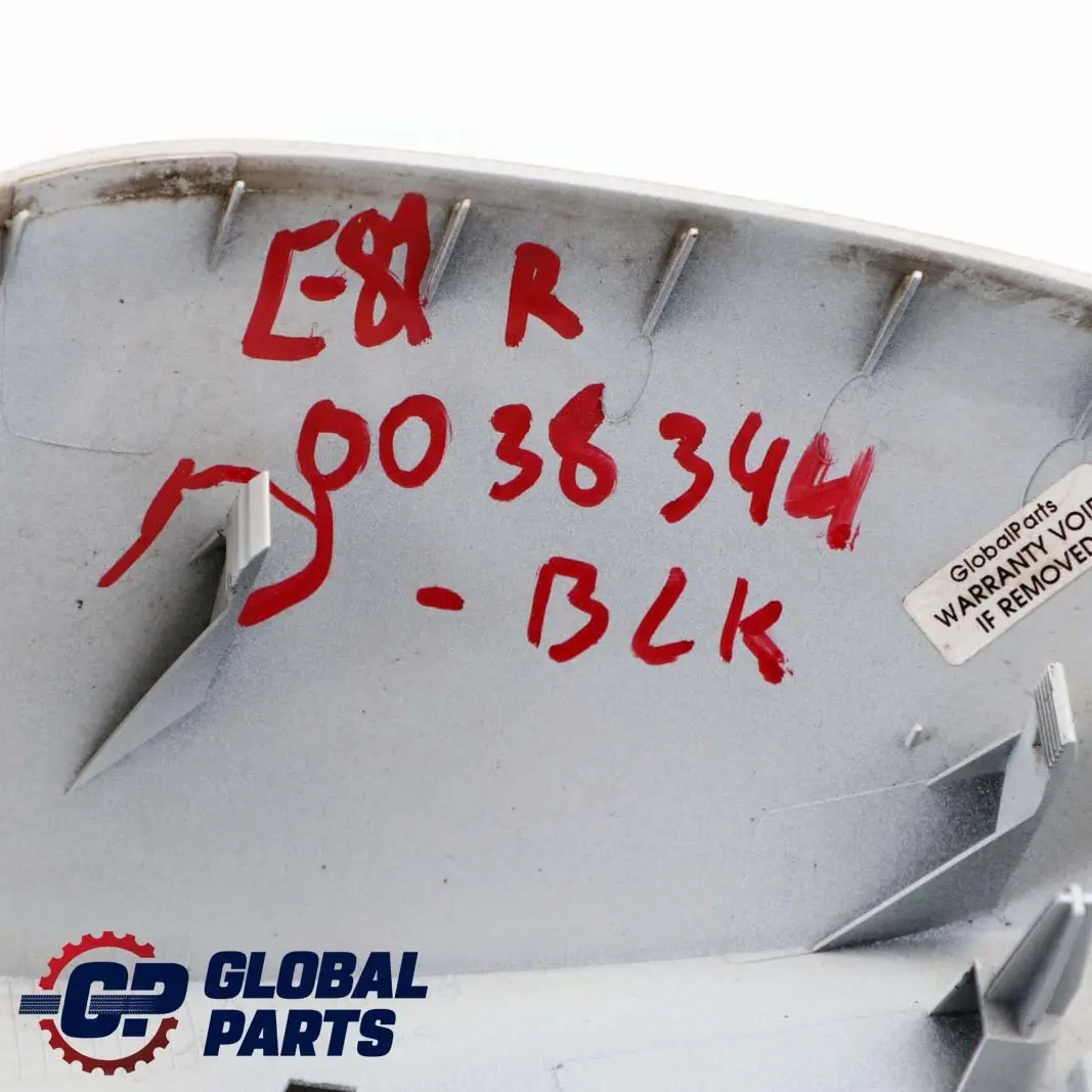 Abdeckkappe Rechts Schwarz für BMW 1 er E81 E82 E87 LCI E88 mit Teilenummer 0038344 BMW 1 er E81 E82 E87 LCI E88 Abdeckkappe Rechts Schwarz - SKU P0038344-BLK - Teilenummer 0038344