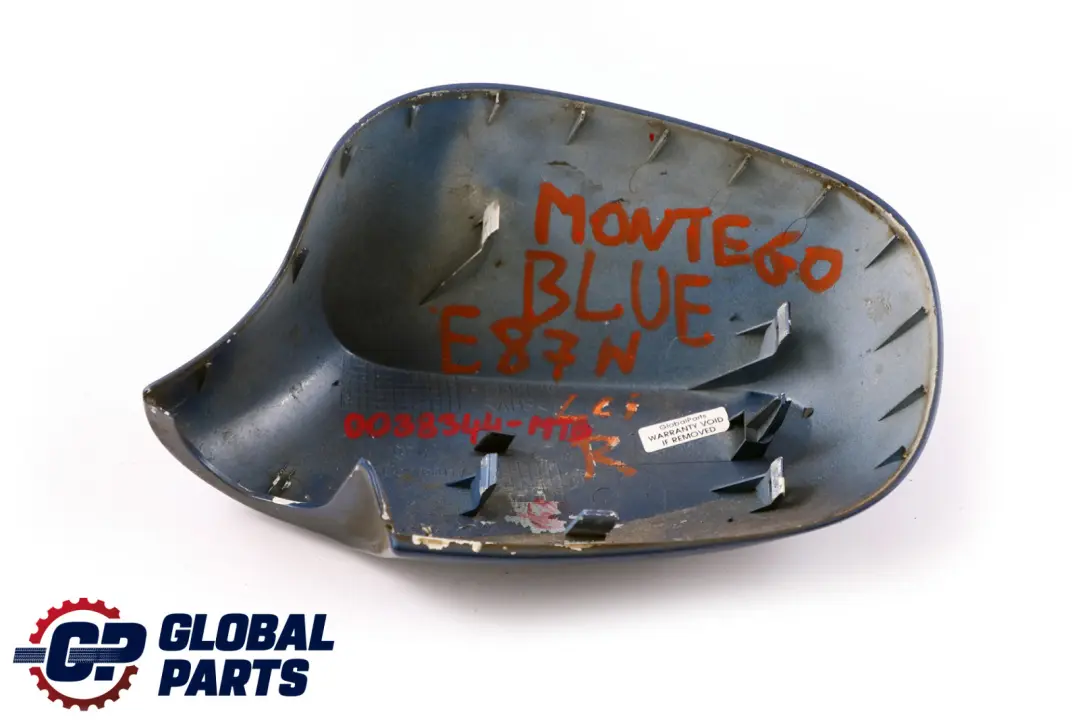 Right O/S Cover Casing Wing Mirror Montegoblau Blue A51 to BMW 1 Series E87 LCI with Part number 0038344 BMW 1 Series E87 LCI Right O/S Cover Casing Wing Mirror Montegoblau Blue A51 - SKU P0038344-MTB - Part number 0038344