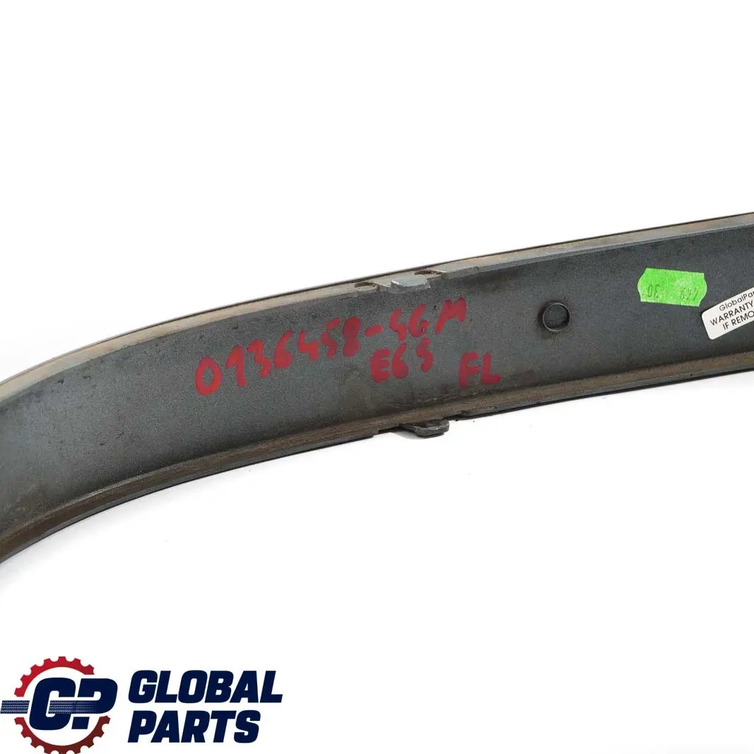 BMW 7 E65 E66 Front Bumper Guard Trim Strip Left N/S Schiefergruen Slate Green - SKU P0136458-SGM - Part number 0136458