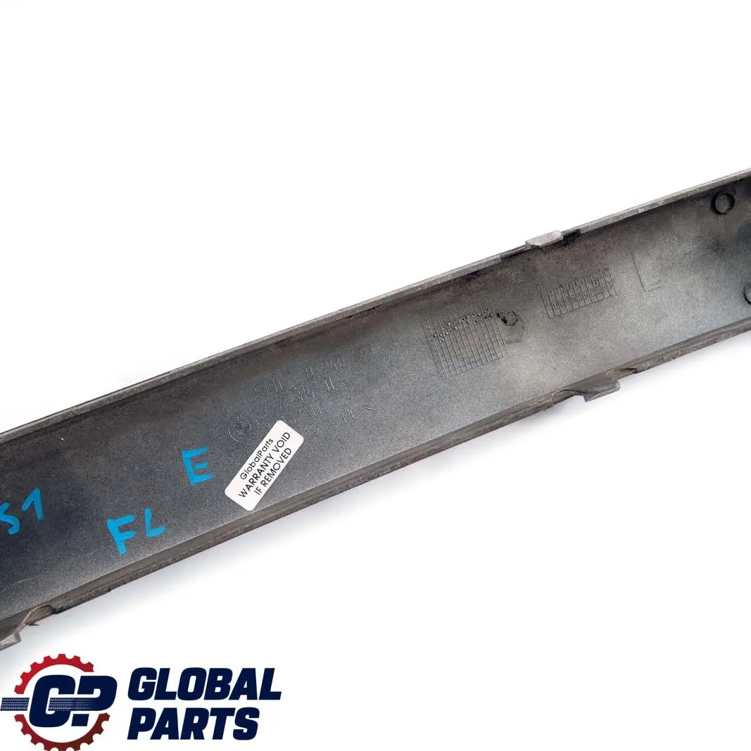 BMW E65 E66 Striscia protezione paraurti anteriore sinistra Titansilber Argento - SKU P0136460-TS1 - Numero di parte 0136460