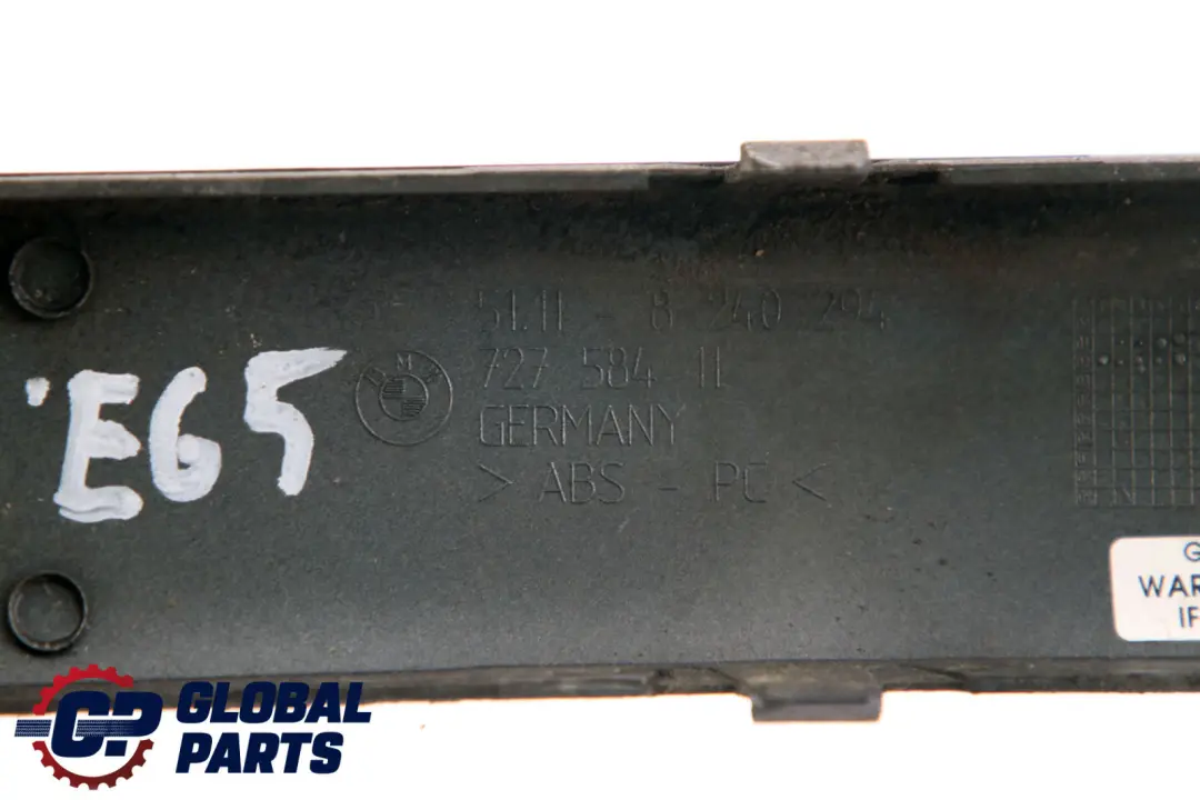 Bumper Guard Strip Front Right O/S Sterlinggrau Metallic to BMW 7 Series E65 E66 with Part number 0136461 BMW 7 Series E65 E66 Bumper Guard Strip Front Right O/S Sterlinggrau Metallic - SKU P0136461-STG - Part number 0136461