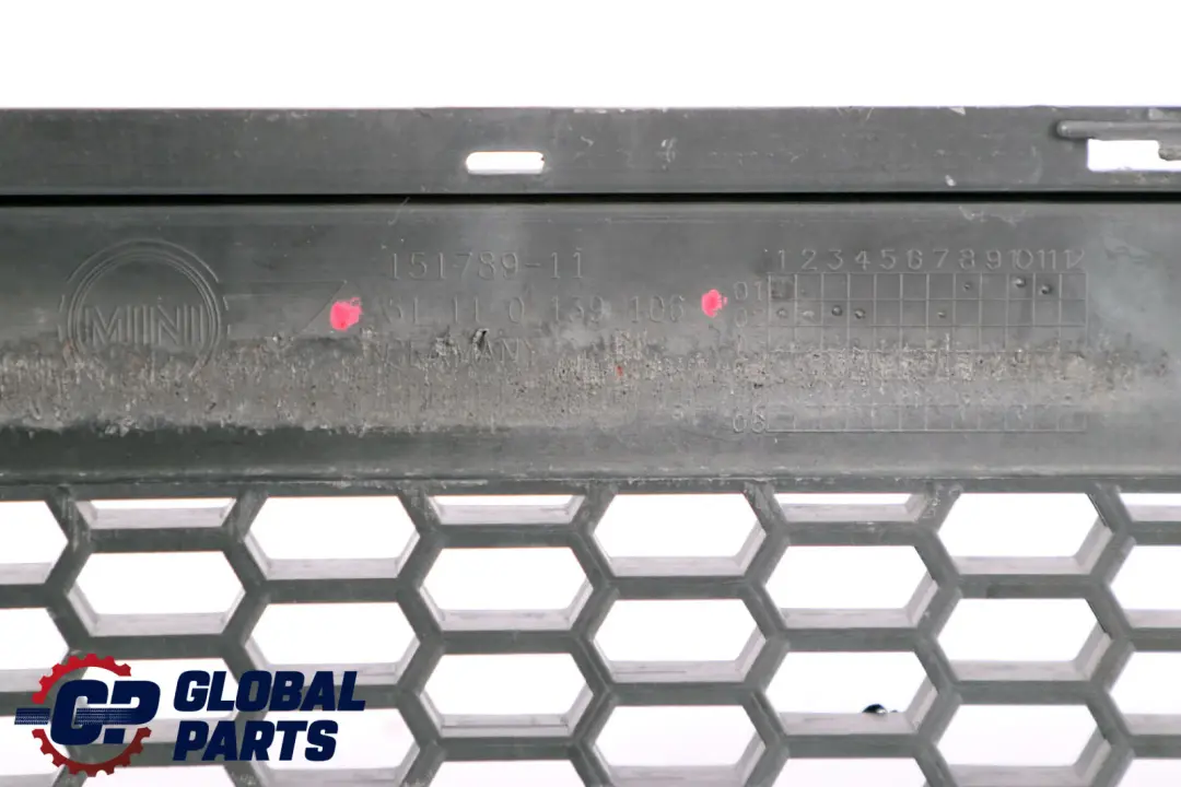 Grid Front Lower Bumper Grill to Mini Cooper One R50 R52 R53 with Part number 0139106 Mini Cooper One R50 R52 R53 Grid Front Lower Bumper Grill - SKU P0139106 - Part number 0139106