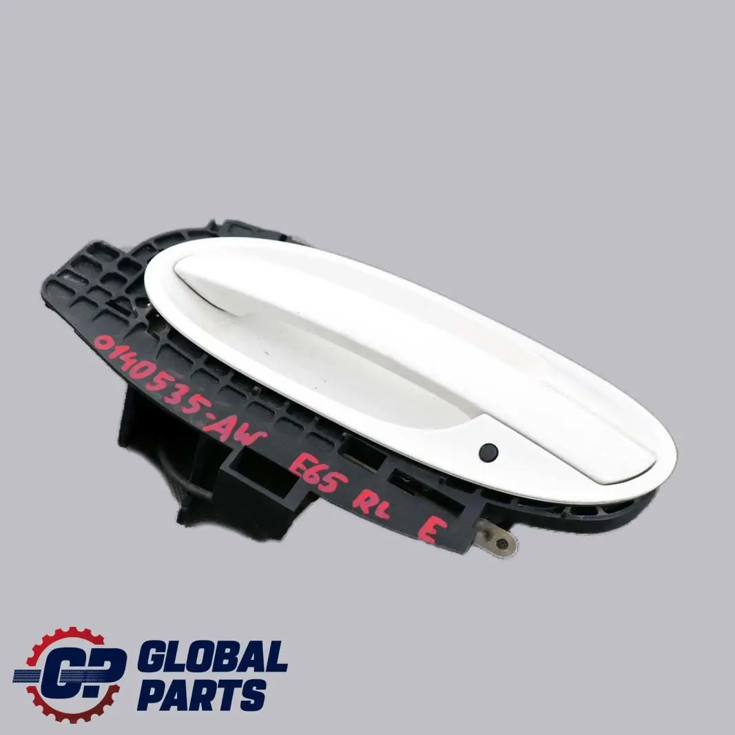 BMW 7 Series E65 E66 Rear Left Grab Handle Door Opener N/S Alpinweiss White 300 - SKU P0140535-AW - Part number 0140535