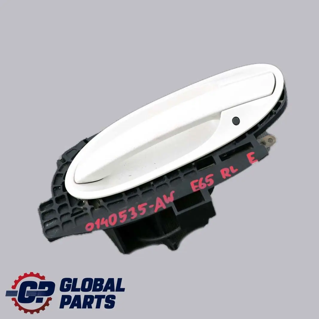BMW 7 Series E65 E66 Rear Left Grab Handle Door Opener N/S Alpinweiss White 300 - SKU P0140535-AW - Part number 0140535