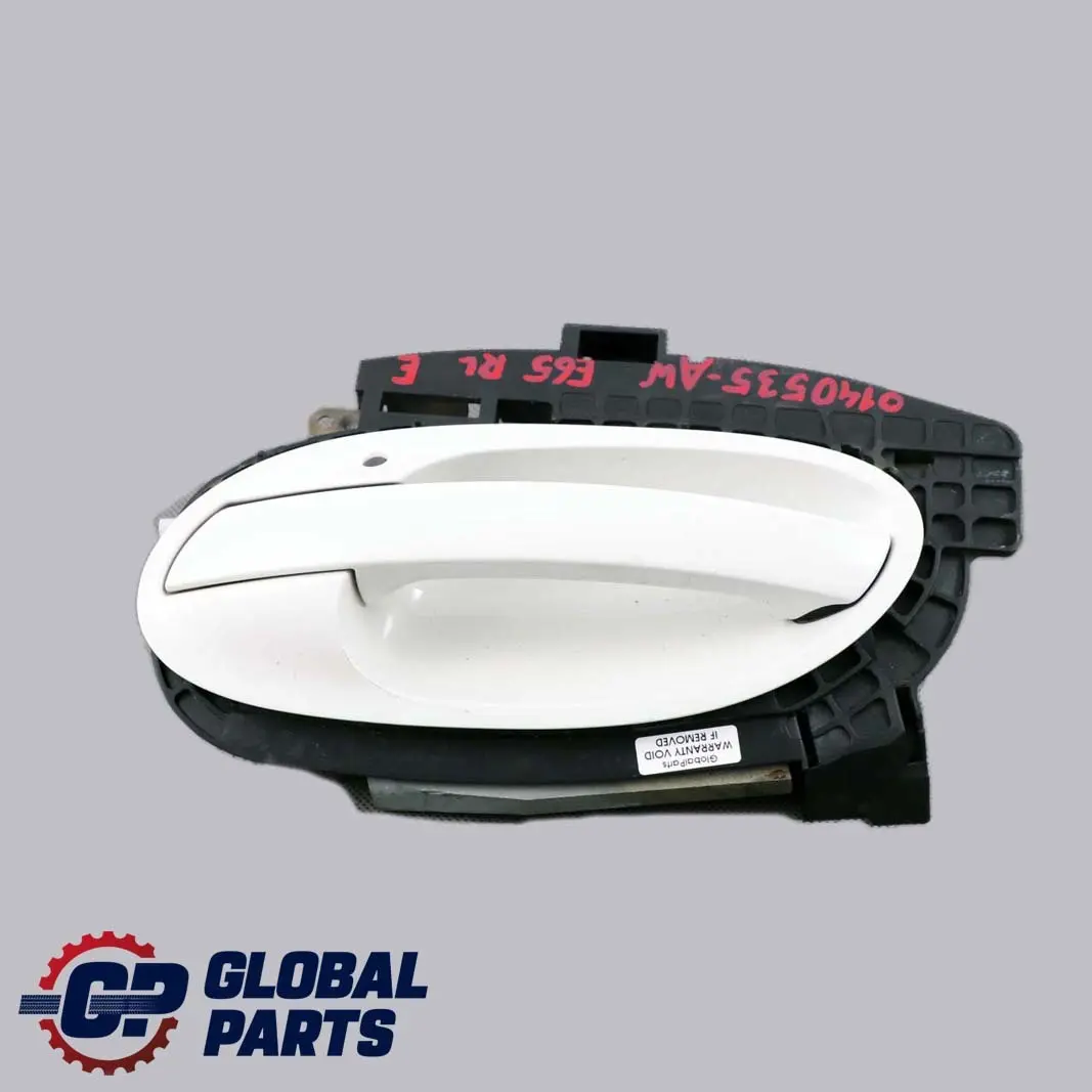 Left Grab Handle Door Opener N/S Alpinweiss White 300 to BMW 7 Series E65 E66 Rear with Part number 0140535 BMW 7 Series E65 E66 Rear Left Grab Handle Door Opener N/S Alpinweiss White 300 - SKU P0140535-AW - Part number 0140535
