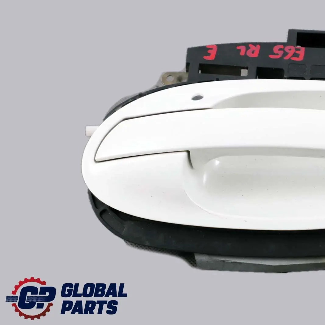 BMW 7 Series E65 E66 Rear Left Grab Handle Door Opener N/S Alpinweiss White 300 - SKU P0140535-AW - Part number 0140535
