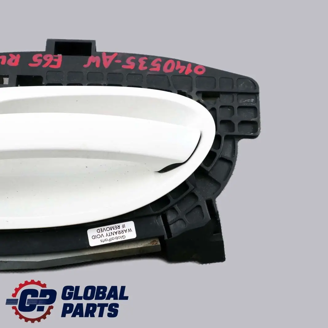 BMW 7 Series E65 E66 Rear Left Grab Handle Door Opener N/S Alpinweiss White 300 - SKU P0140535-AW - Part number 0140535