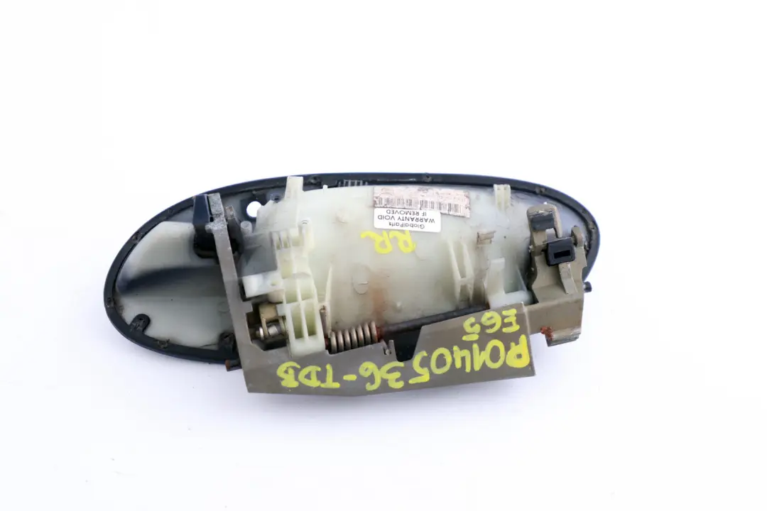 BMW 7 Series E65 E66 Complete Rear Right Grab Handle O/S Toledoblau Blue 482 - SKU P0140536-TDB - Part number 0140536