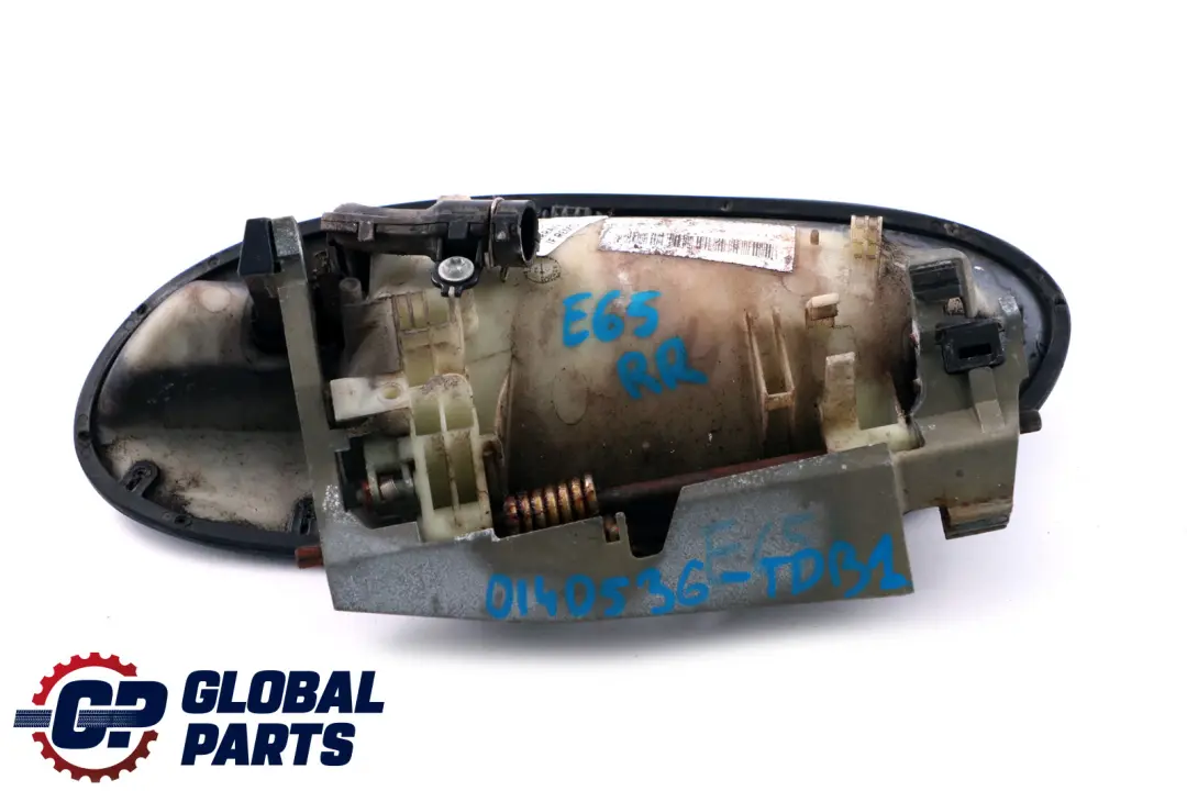 BMW 7 Series 1 E65 E66 Complete Rear Right Grab Handle O/S Toledoblau Blue 482 - SKU P0140536-TDB1 - Part number 0140536
