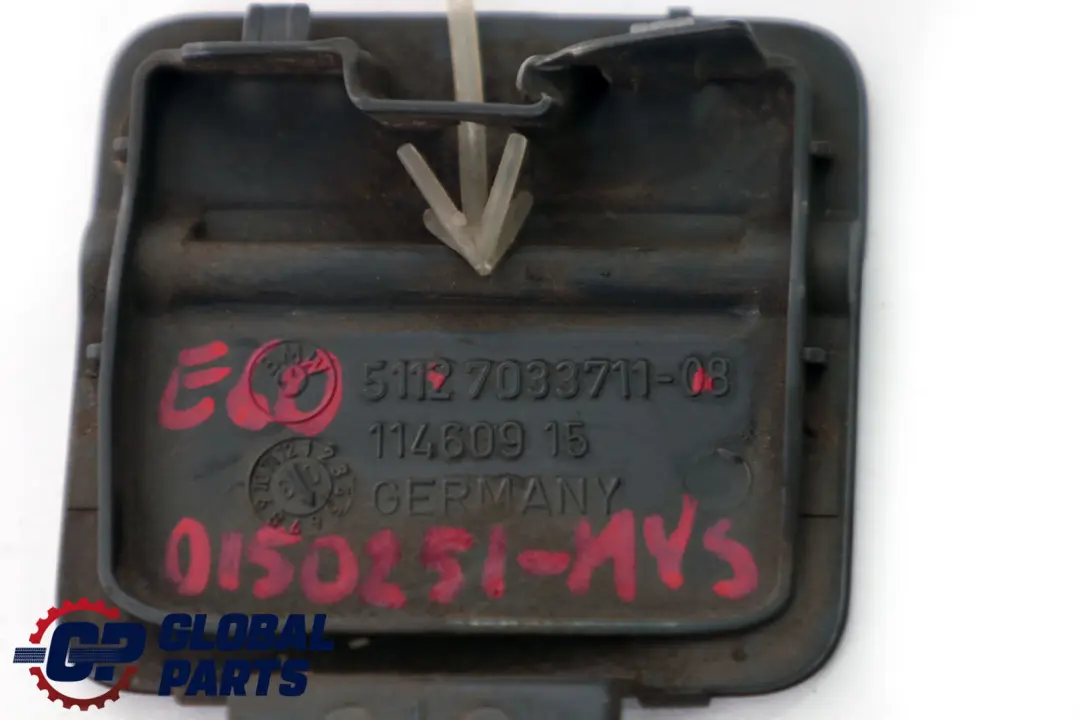 Flap Towing Eye Rear Bumper Mysticblau Mystic Blue A07 7033711 to BMW 5 Series E60 with Part number 0150251 BMW 5 Series E60 Flap Towing Eye Rear Bumper Mysticblau Mystic Blue A07 7033711 - SKU P0150251-MYS - Part number 0150251