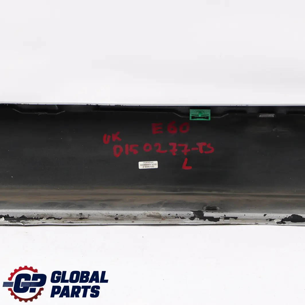 Door Sill Side Cover Skirt Left N/S Titansilber Silver - 354 to BMW 5 E60 E61 with Part number 0150277 BMW 5 E60 E61 Door Sill Side Cover Skirt Left N/S Titansilber Silver - 354 - SKU P0150277-TS - Part number 0150277