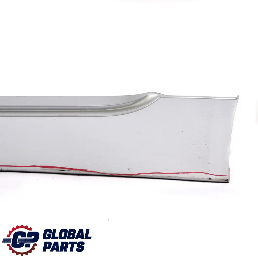 Door Sill Side Cover Skirt Left N/S Titansilber Silver - 354 to BMW 5 E60 E61 with Part number 0150277 BMW 5 E60 E61 Door Sill Side Cover Skirt Left N/S Titansilber Silver - 354 - SKU P0150277-TS - Part number 0150277