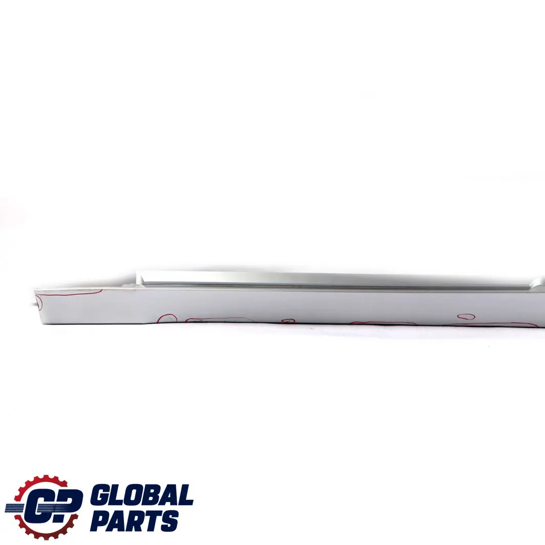 BMW 5 E60 E61 Door Sill Side Cover Skirt Left N/S Titansilber Silver - 354 - SKU P0150277-TS - Part number 0150277