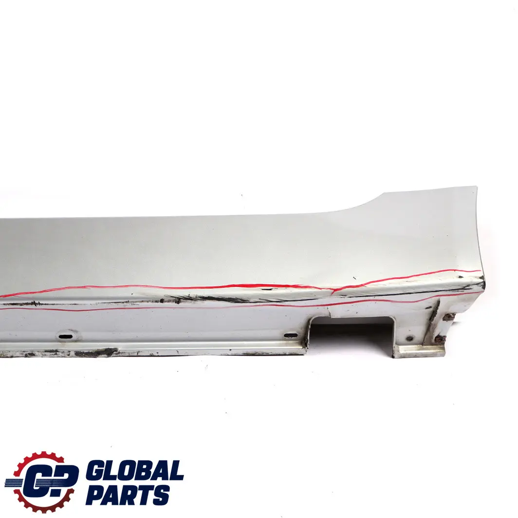 Door Sill Side Cover Skirt Left N/S Titansilber Silver - 354 to BMW 5 E60 E61 with Part number 0150277 BMW 5 E60 E61 Door Sill Side Cover Skirt Left N/S Titansilber Silver - 354 - SKU P0150277-TS - Part number 0150277