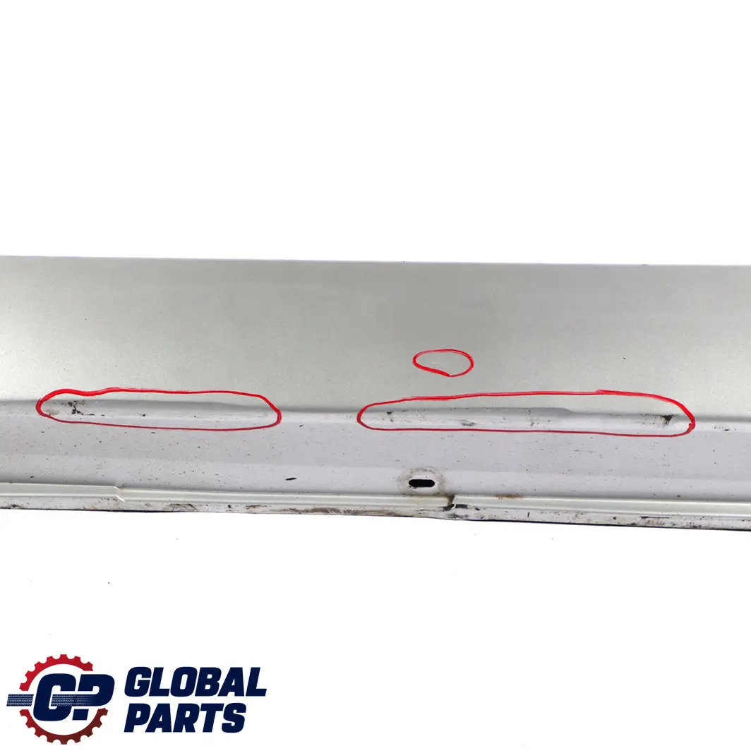 Door Sill Side Cover Skirt Left N/S Titansilber Silver - 354 to BMW 5 E60 E61 with Part number 0150277 BMW 5 E60 E61 Door Sill Side Cover Skirt Left N/S Titansilber Silver - 354 - SKU P0150277-TS - Part number 0150277