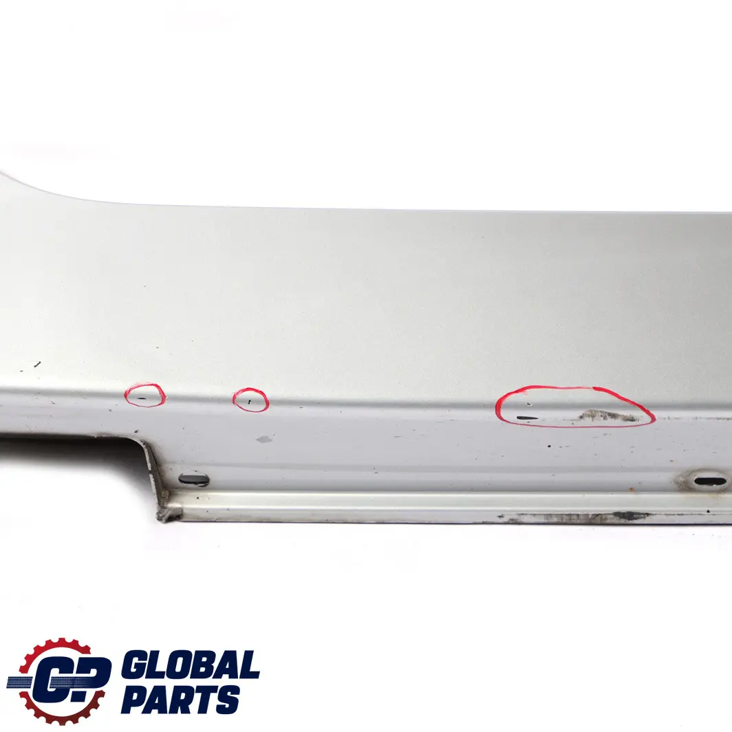 Door Sill Side Cover Skirt Right O/S Titansilber Silver 354 to BMW 5 E60 E61 with Part number 0150278 BMW 5 E60 E61 Door Sill Side Cover Skirt Right O/S Titansilber Silver 354 - SKU P0150278-TS3 - Part number 0150278