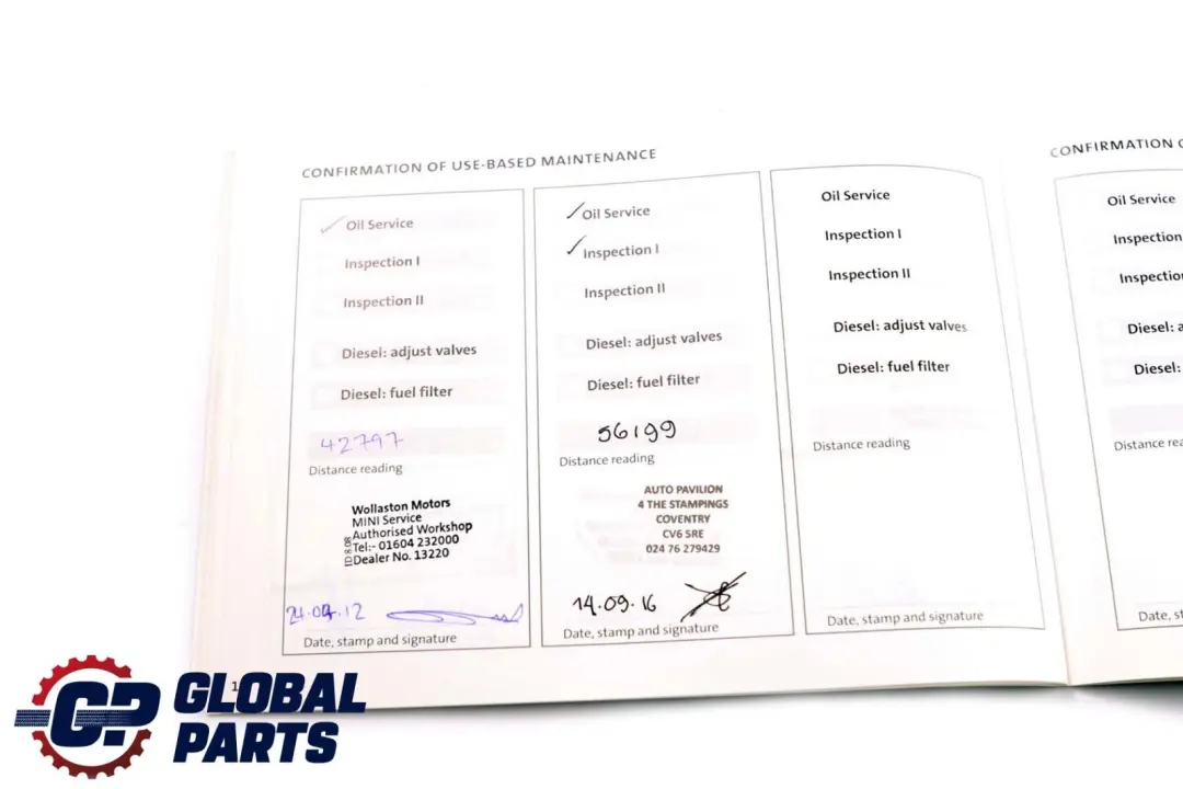 BMW Mini Cooper 1 R50 Service Booklet Owner's Handbook Set Pouch Case Wallet - SKU P0156067-1 - Part number 0156067