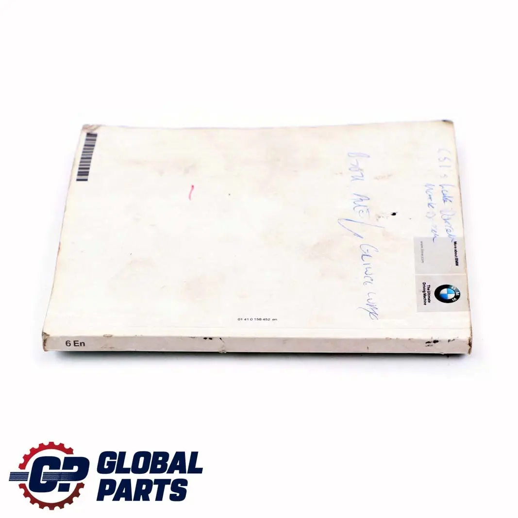 Owner's Handbook Manual Book to BMW 6 Series E63 E64 with Part number 0158452 BMW 6 Series E63 E64 Owner's Handbook Manual Book - SKU P0158452 - Part number 0158452