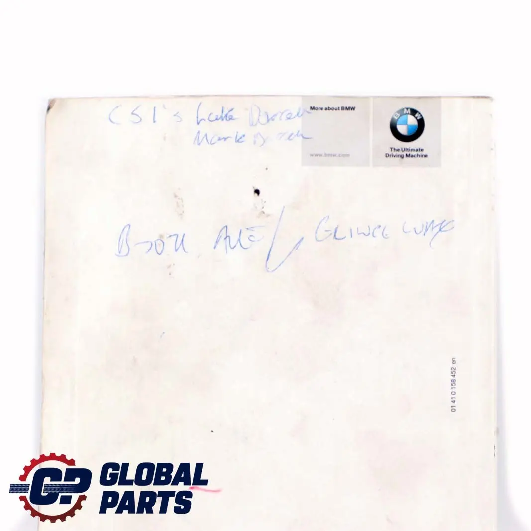 Owner's Handbook Manual Book to BMW 6 Series E63 E64 with Part number 0158452 BMW 6 Series E63 E64 Owner's Handbook Manual Book - SKU P0158452 - Part number 0158452
