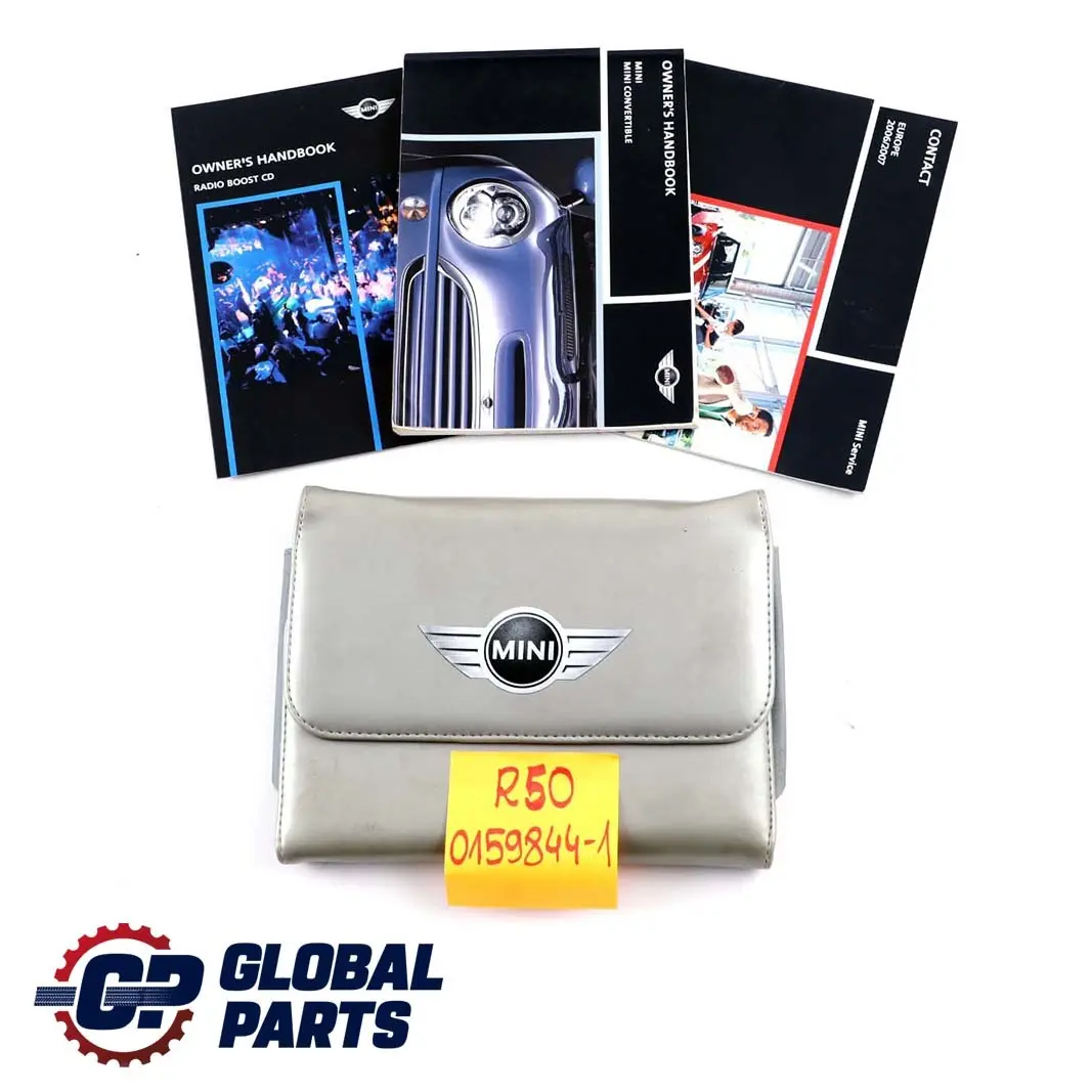 Service Booklet Owner's Handbook Set Pouch Case to BMW Mini R50 R52 R53 1 with Part number 0159844 BMW Mini R50 R52 R53 1 Service Booklet Owner's Handbook Set Pouch Case - SKU P0159844-1 - Part number 0159844