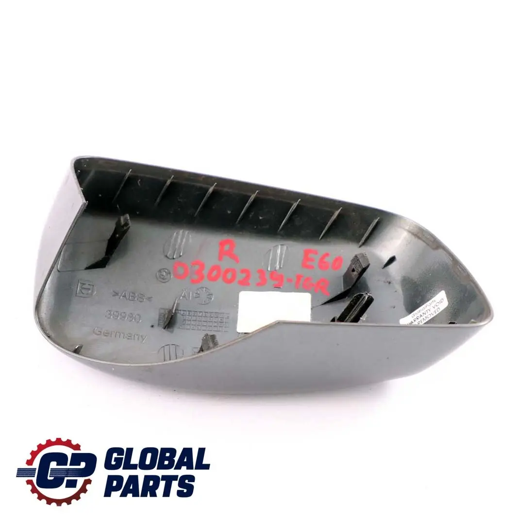 Right O/S Cover Cap Wing Mirror Titangrau Titanium Grey to BMW 5 Series E60 E61 with Part number 0300239 BMW 5 Series E60 E61 Right O/S Cover Cap Wing Mirror Titangrau Titanium Grey - SKU P0300239-TGR - Part number 0300239