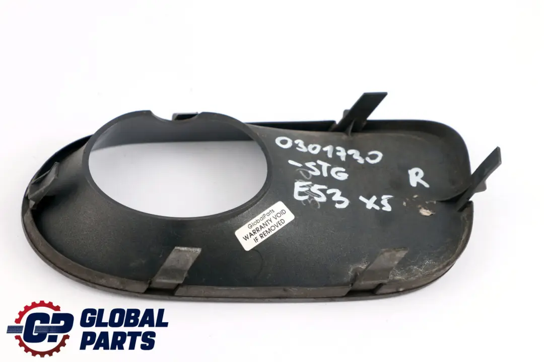 BMW X5 E53 Front Right O/S Bumper Cover Fog Lamp Trim Sterlinggrau Grey 7111764 - SKU P0301730-STG - Part number 0301730