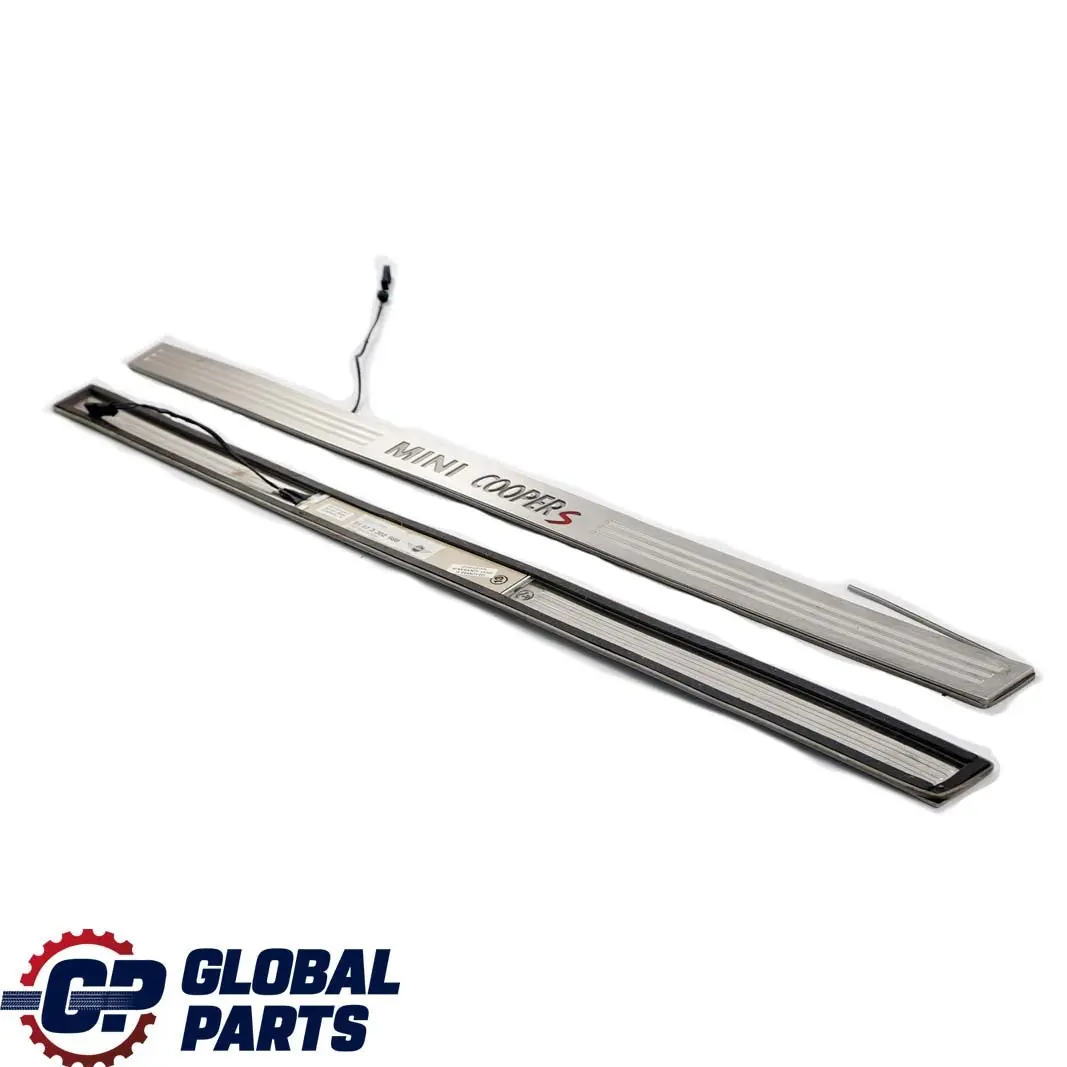 Mini Cooper S R53 R56 Left Right Illuminated Door Sill Strip Entrance Set - SKU P0302687 - Part number 0302687 0302688