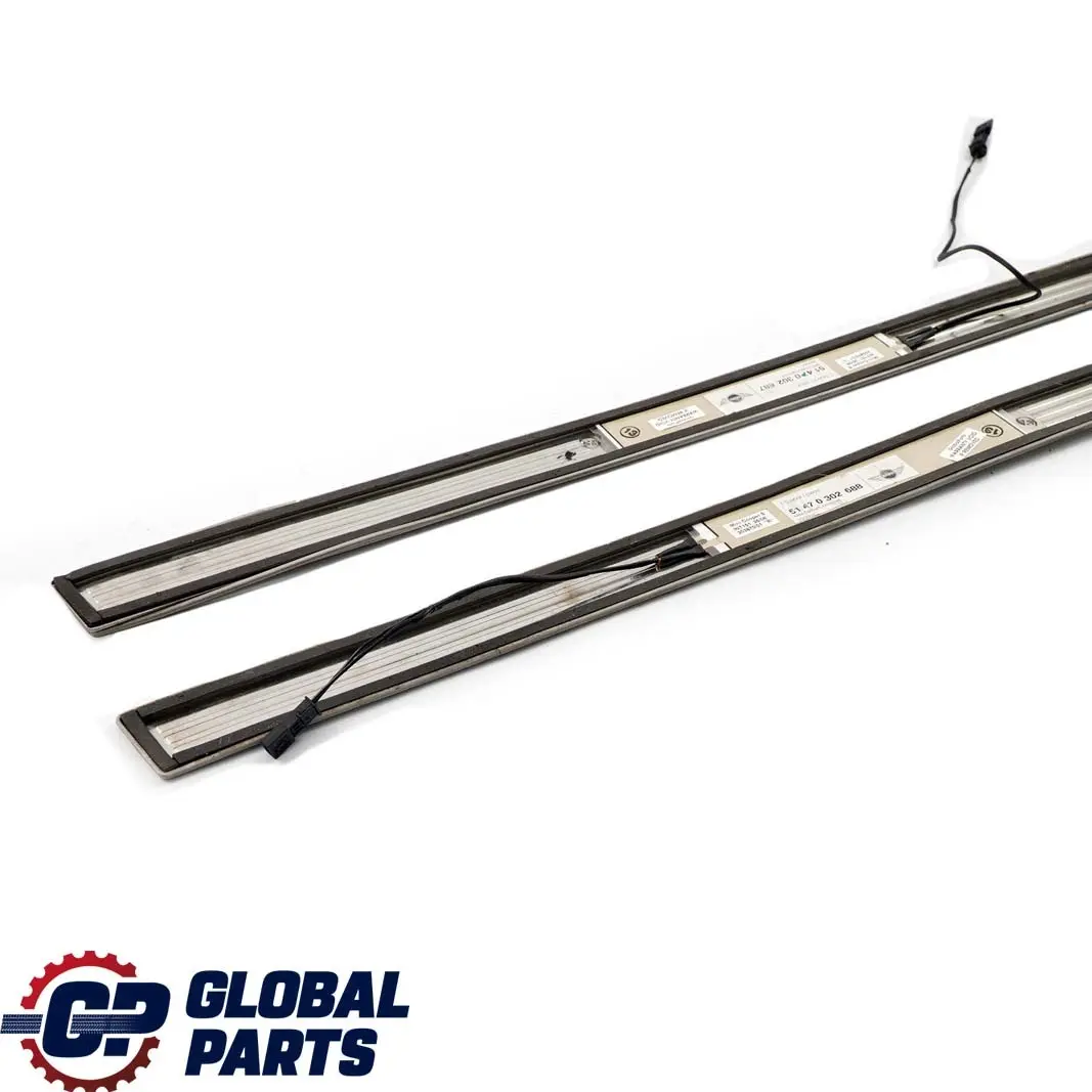 Left Right Illuminated Door Sill Strip Entrance Set to Mini Cooper S R53 R56 with Part number 0302687 0302688 Mini Cooper S R53 R56 Left Right Illuminated Door Sill Strip Entrance Set - SKU P0302687 - Part number 0302687 0302688