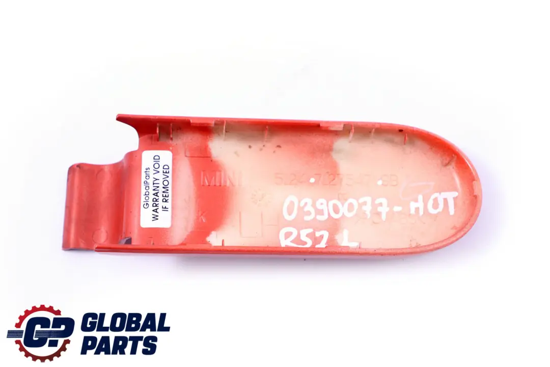 Trunk Lid Cover Hinge Left N/S Hot Orange Metallic to BMW Mini Cooper R52 Cabrio with Part number 0390077 BMW Mini Cooper R52 Cabrio Trunk Lid Cover Hinge Left N/S Hot Orange Metallic - SKU P0390077-HOT - Part number 0390077