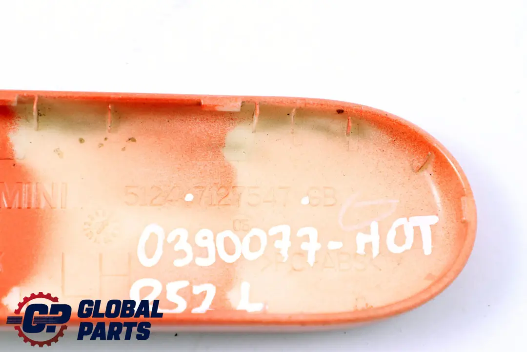 Trunk Lid Cover Hinge Left N/S Hot Orange Metallic to BMW Mini Cooper R52 Cabrio with Part number 0390077 BMW Mini Cooper R52 Cabrio Trunk Lid Cover Hinge Left N/S Hot Orange Metallic - SKU P0390077-HOT - Part number 0390077