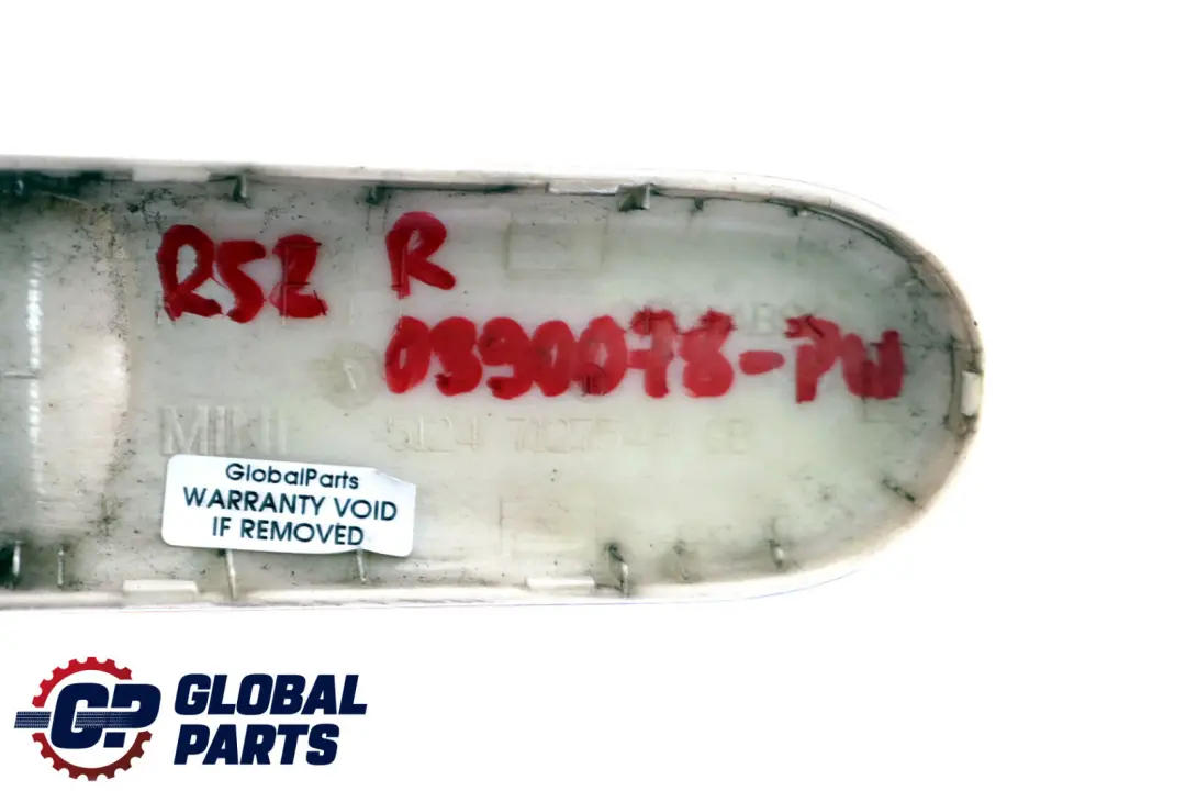 Trunk Lid Cover Hinge Right O/S Pepper White to Mini Cooper R52 Cabrio with Part number 0390078 Mini Cooper R52 Cabrio Trunk Lid Cover Hinge Right O/S Pepper White - SKU P0390078-PW - Part number 0390078