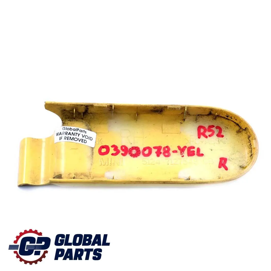 Coperchio del baule Cerniera destra O/S Giallo Liquido per Mini Cooper R52 Cabrio con numero di parte 0390078 Mini Cooper R52 Cabrio Coperchio del baule Cerniera destra O/S Giallo Liquido - SKU P0390078-YEL - Numero di parte 0390078