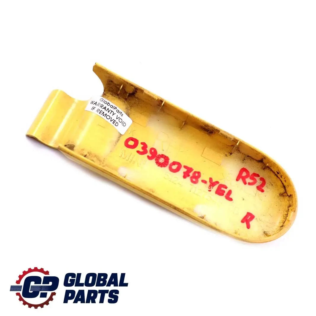 Coperchio del baule Cerniera destra O/S Giallo Liquido per Mini Cooper R52 Cabrio con numero di parte 0390078 Mini Cooper R52 Cabrio Coperchio del baule Cerniera destra O/S Giallo Liquido - SKU P0390078-YEL - Numero di parte 0390078