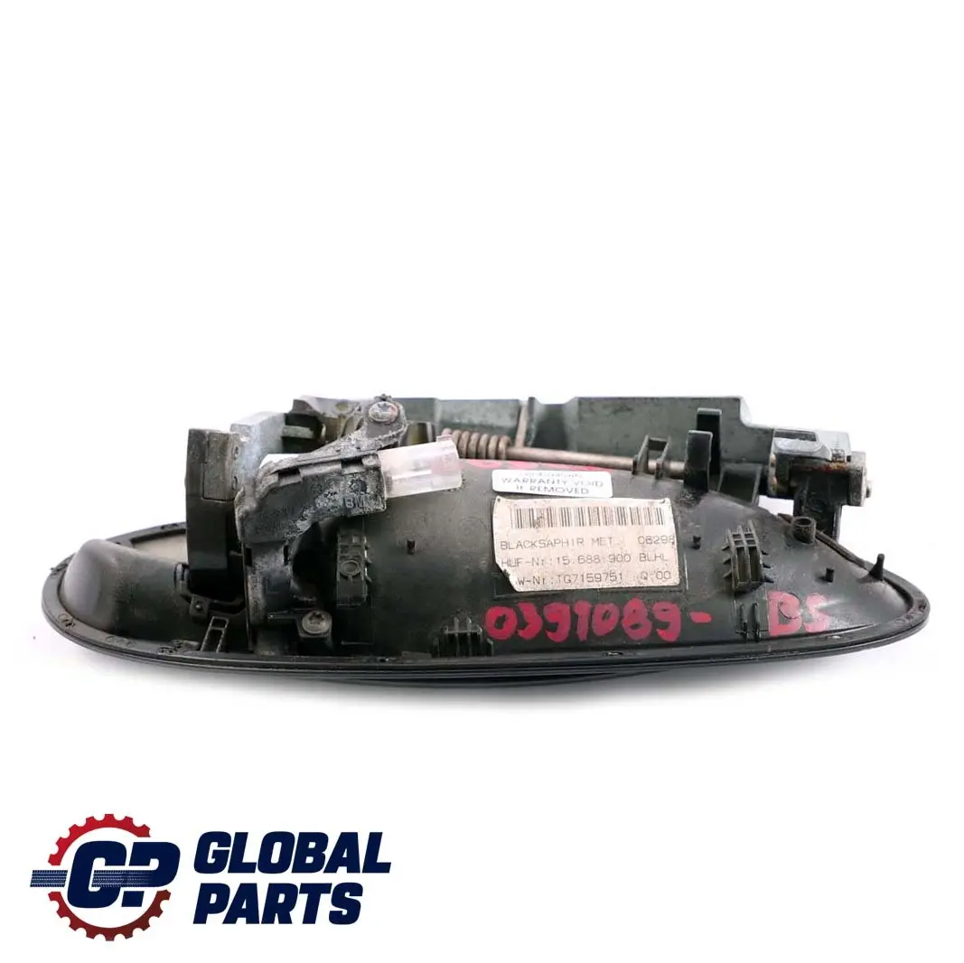 BMW 7 Series E65 E66 Complete Rear Left Grab Handle N/S Black Sapphire 475 - SKU P0391089-BS - Part number 0391089