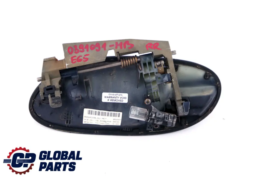 Complete Rear Right Grab Handle O/S Monacoblau Blue A35 to BMW 7 Series E65 E66 with Part number 0391091 BMW 7 Series E65 E66 Complete Rear Right Grab Handle O/S Monacoblau Blue A35 - SKU P0391091-MB - Part number 0391091