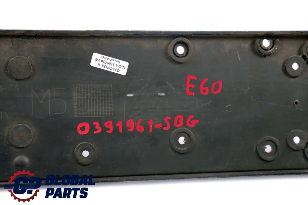 BMW 5 Series E60 E61 Licence Plate Holder Base Silbergrau Silver Grey - SKU P0391961-SBG - Part number 7895731