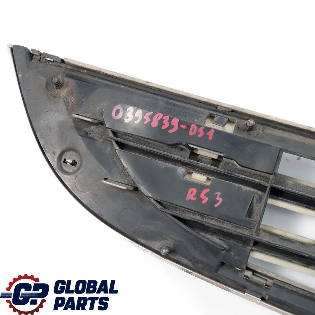 Parachoques Inferior Delantero Parrilla Metalica Plata Oscura 871 para Mini R53 con número de pieza 0395839 Mini R53 Parachoques Inferior Delantero Parrilla Metalica Plata Oscura 871 - SKU P0395839-DS1 - Número de pieza 0395839