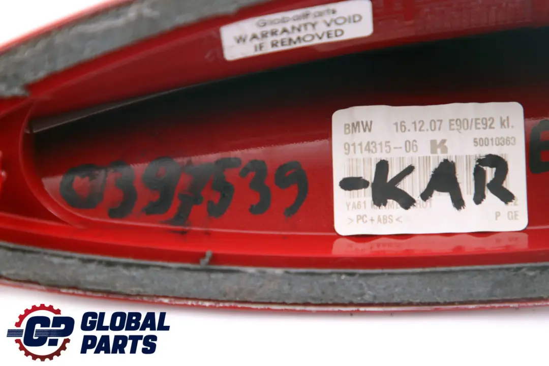 BMW 3 er E90 E92 Leergehäuse Dachantenne Karmesinrot Rot A61 - SKU P0397539-KAR - Teilenummer 0397539
