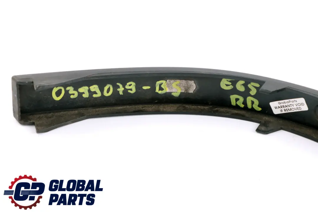 BMW 7 Series E65 E66 Bumper Guard Strip Rear Right O/S Black Sapphire Metallic - SKU P0399079-BS - Part number 0399079