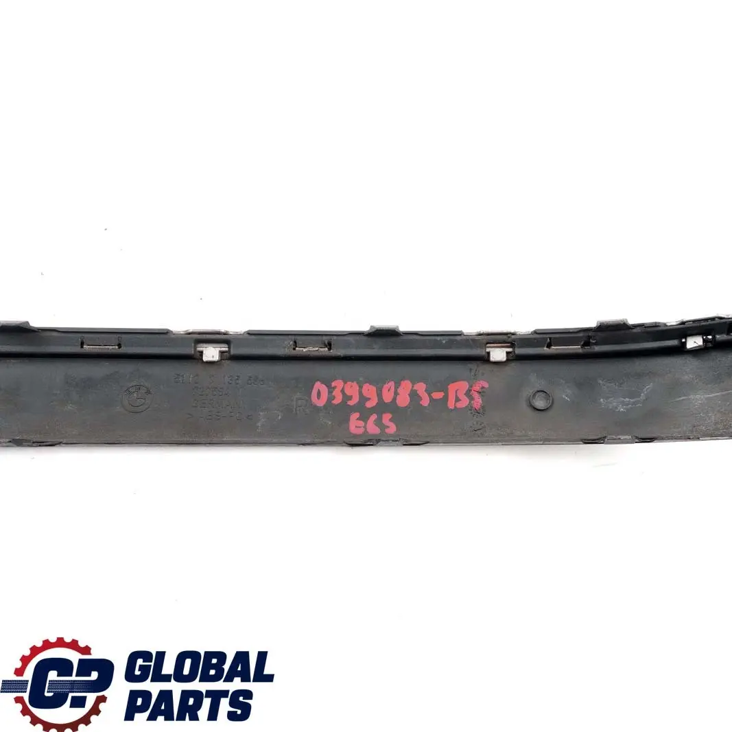 BMW 7 er E65 E66 Stoßstangenschutzleiste Rechts Hinten Black Sapphire Chrom - SKU P0399083-BS - Teilenummer 0399083