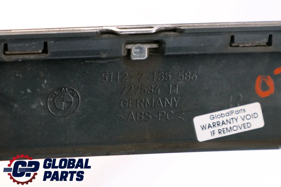 BMW 7 er E65 E66 Stoßstangenschutzleiste Rechts Hinten Titangrau II Grau - SKU P0399083-TGR - Teilenummer 0399083